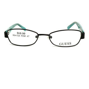 Guess Kids Eyeglasses Frames GU9092‎ BLK Black Blue Rectangle 47-16-130 H19293
